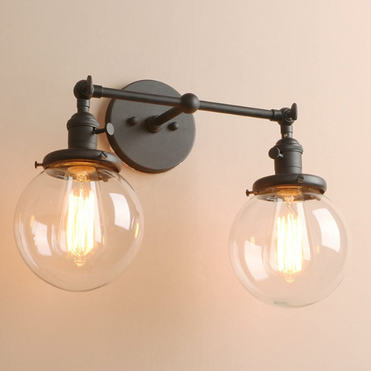 Arcadia Double Globe Vanity Wall Light