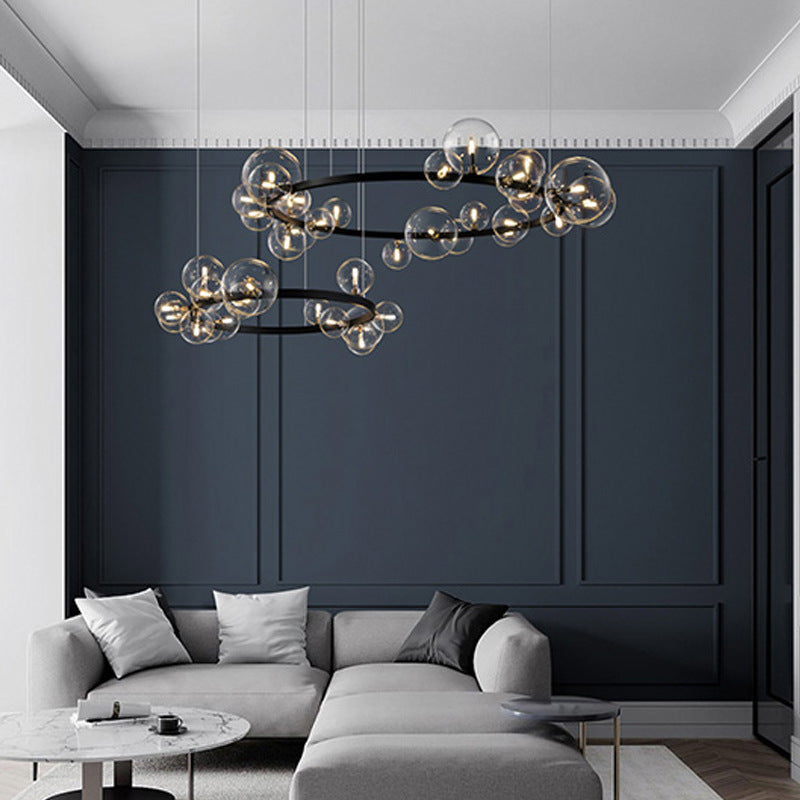Celeste Bubble Cluster LED Chandelier / Neutral Light / 120cm