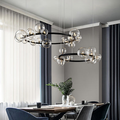 Celeste Bubble Cluster LED Chandelier / Warm Light / 120cm