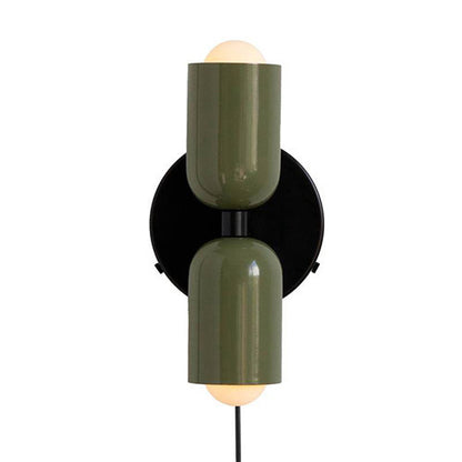 DuoTone Double-Head Bedside Wall Light / Beige Double Head / Three Colors