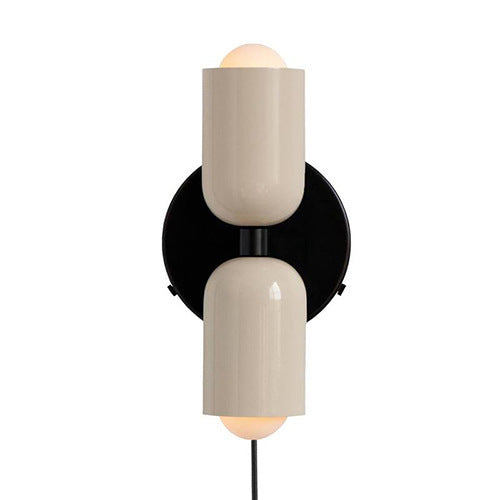 DuoTone Double-Head Bedside Wall Light / Black Double Headed / Three Colors