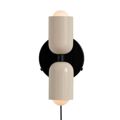 DuoTone Double-Head Bedside Wall Light / Black Double Headed / Three Colors
