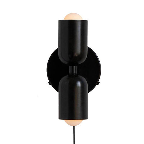 DuoTone Double-Head Bedside Wall Light / Beige Double Head / Warm Light