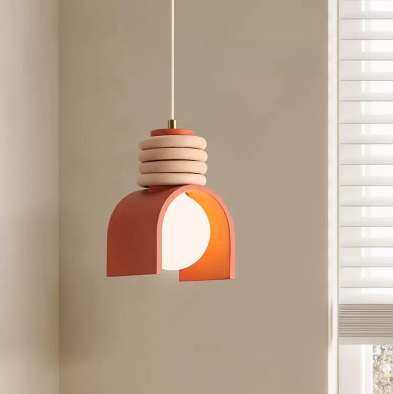 Emberline Resin Bedside Pendant Light / Orange / Light Source Not Included
