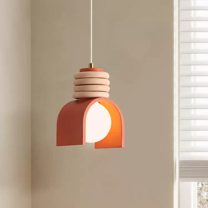 Emberline Resin Bedside Pendant Light / Orange / Light Source Not Included