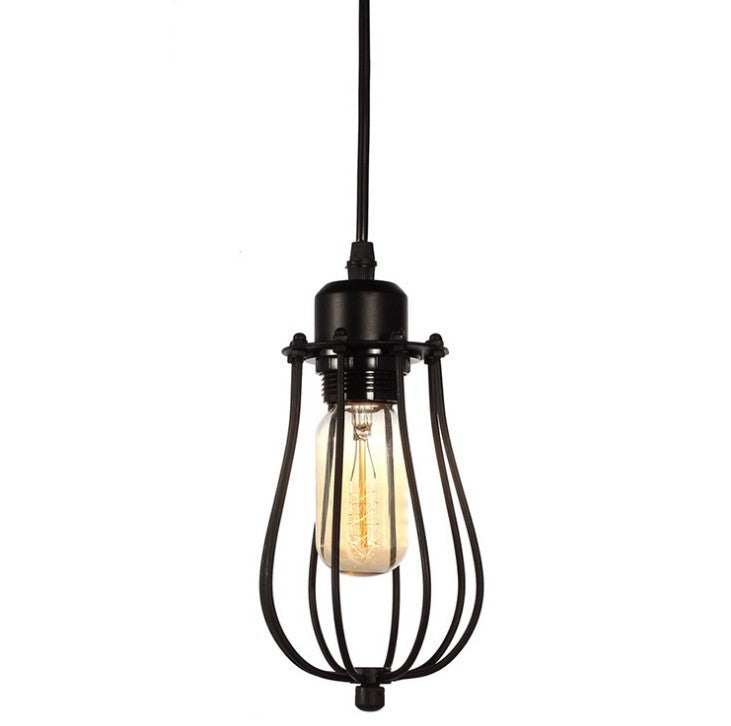 Forge Cage Black Industrial Pendant Light