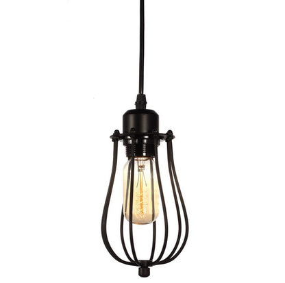 Forge Cage Black Industrial Pendant Light