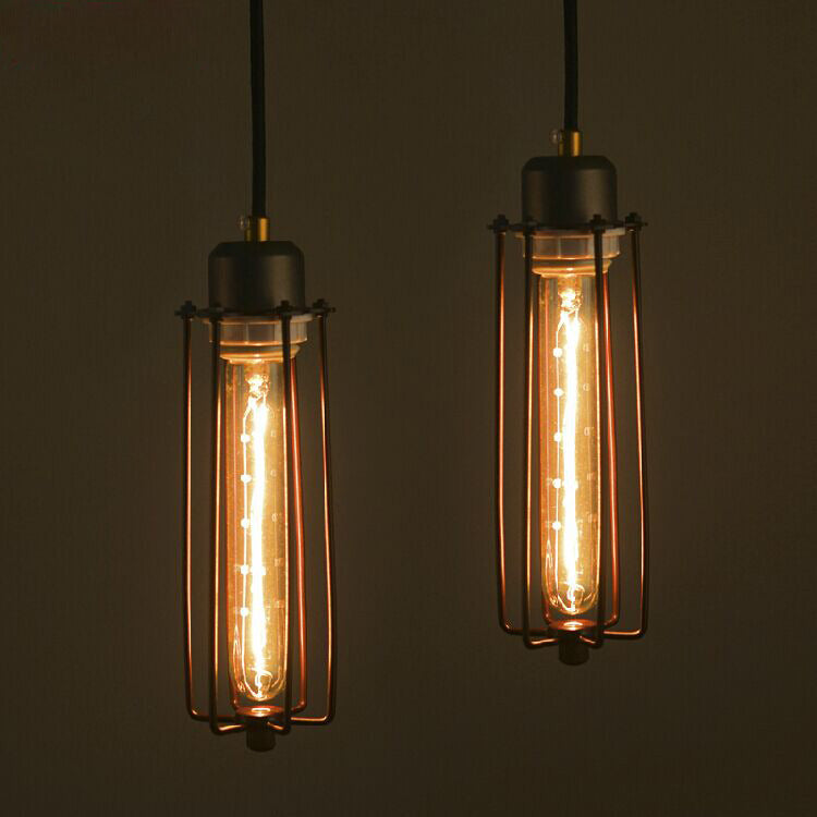 Forge Cage Black Industrial Pendant Light