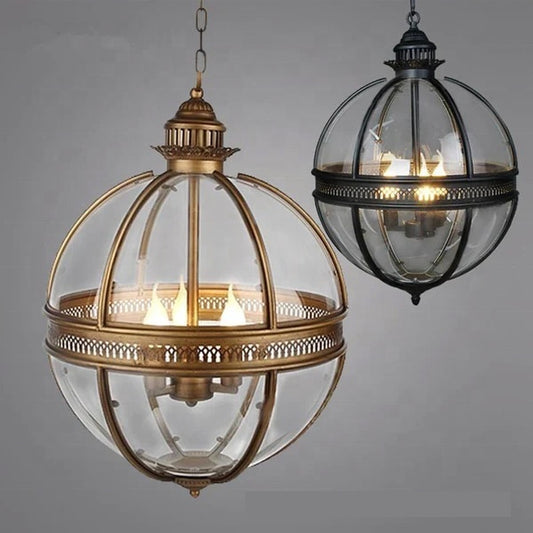Foundry Globe Industrial Chandelier / Diameter 35CM / Black