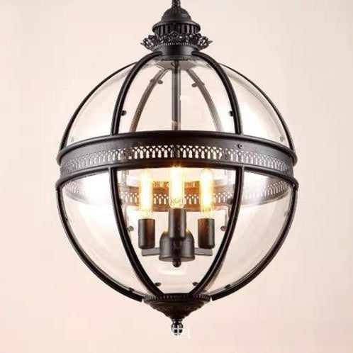 Foundry Globe Industrial Chandelier