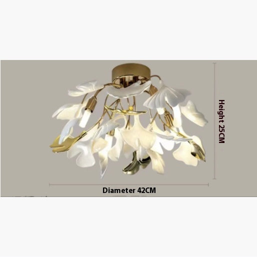 Ginkgo Bloom Ceramic Art Chandelier