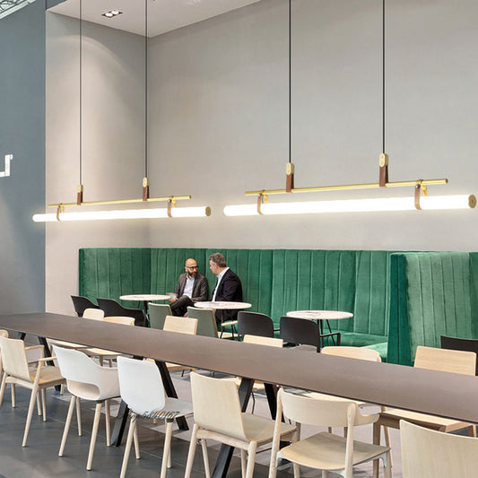 Linea Remote LED Bar Pendant / Black / 115cm / Tricolor dimming