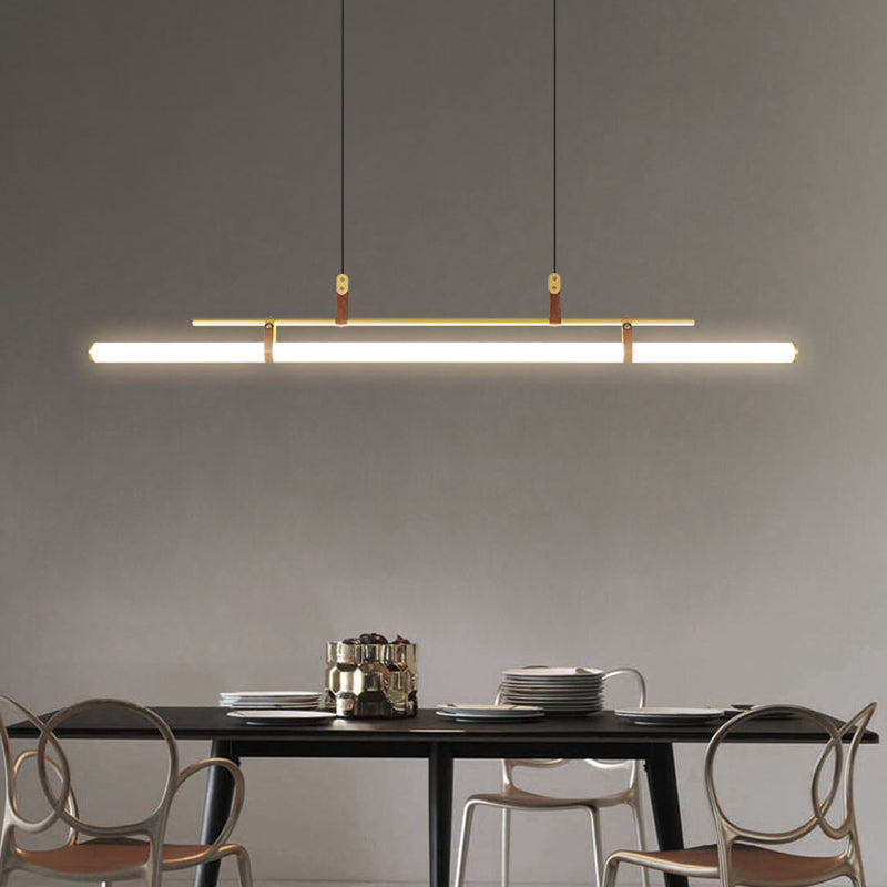 Linea Remote LED Bar Pendant / Black / 80cm / Tricolor dimming