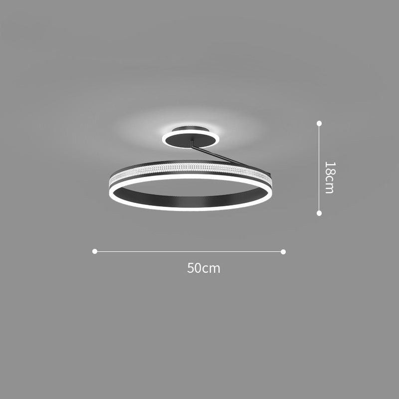 Lumiere Round LED Flush Ceiling Light / Gold / Infinite dimming / 50cm