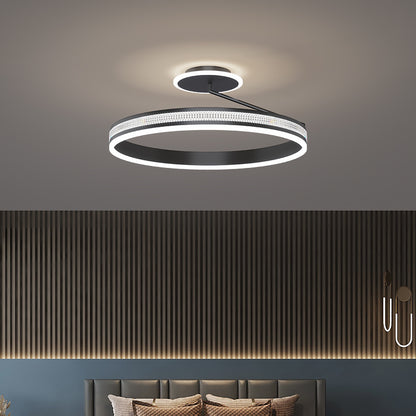 Lumiere Round LED Flush Ceiling Light / Gold / White light / 40cm