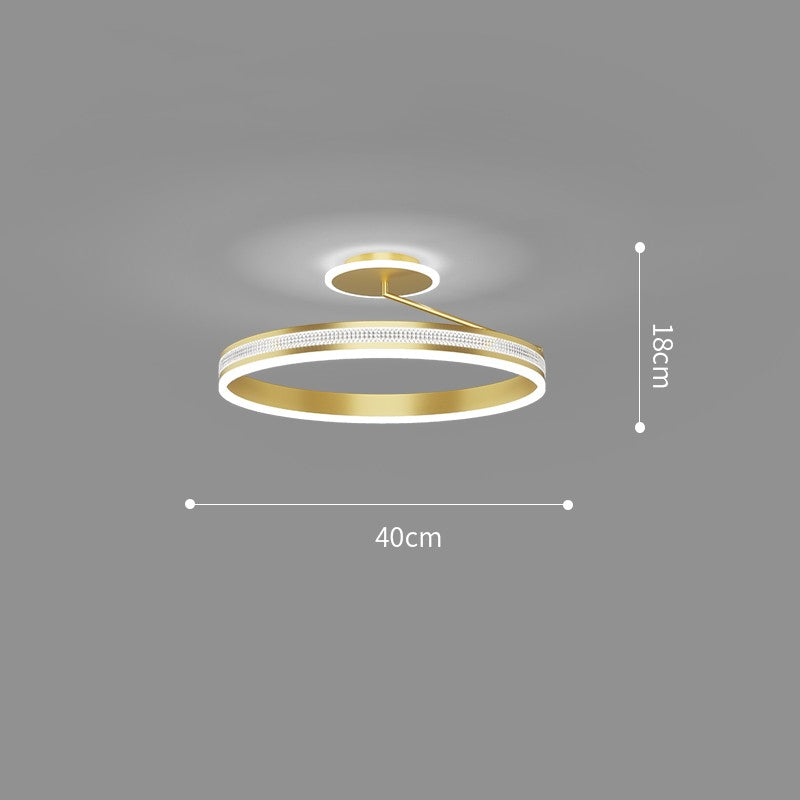 Lumiere Round LED Flush Ceiling Light / Gold / Tricolor dimming / 50cm