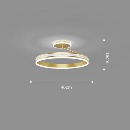 Lumiere Round LED Flush Ceiling Light / Gold / Tricolor dimming / 50cm