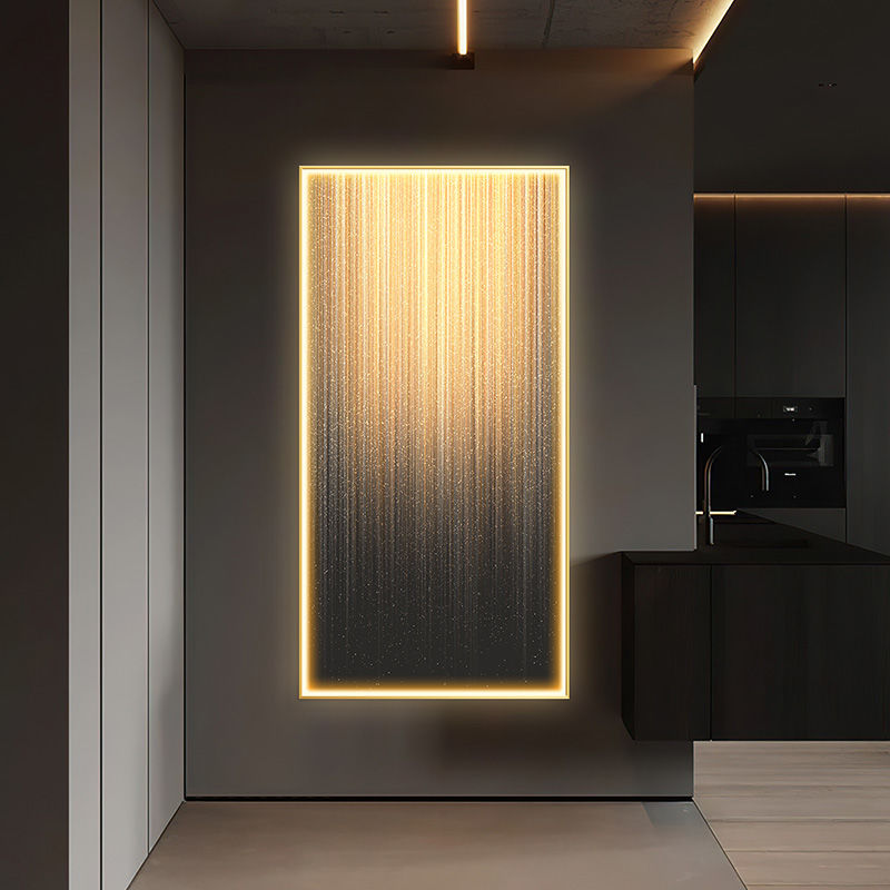 Luminous Abstract LED Wall Art Panel / C / 40X80CM / Black Frame