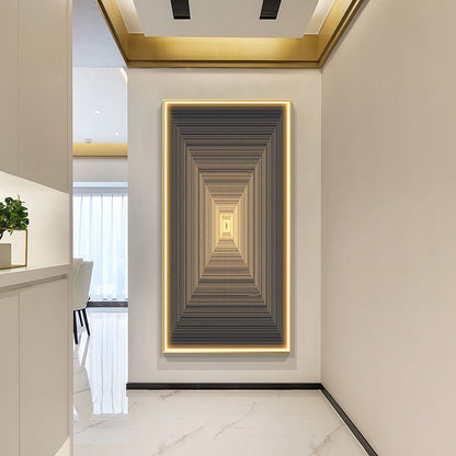 Luminous Abstract LED Wall Art Panel / D / 60X120CM / Black Frame