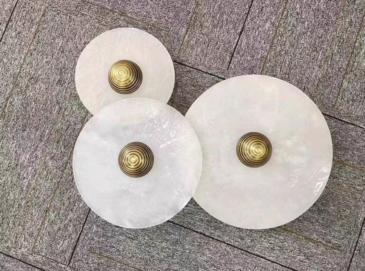 Luna Stone Round LED Wall Light / 6w / 350mm