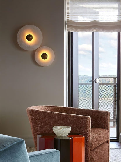 Luna Stone Round LED Wall Light / 6w / 300mm