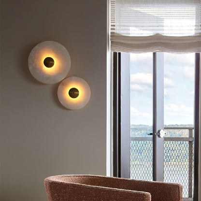Luna Stone Round LED Wall Light / 6w / 200mm