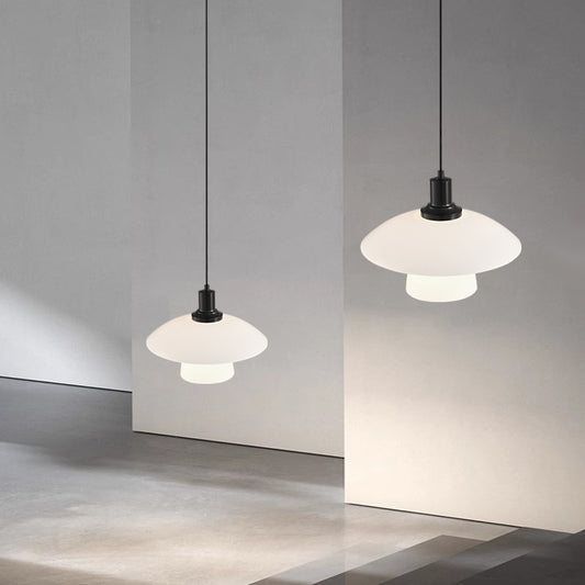Nero Glass Bedside Pendant Light / Black Tricolor Light