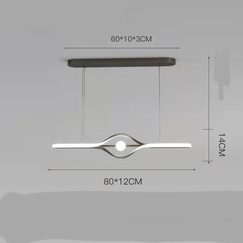 Orbit Bean Sculptural LED Pendant / Black Infinite / 80cm