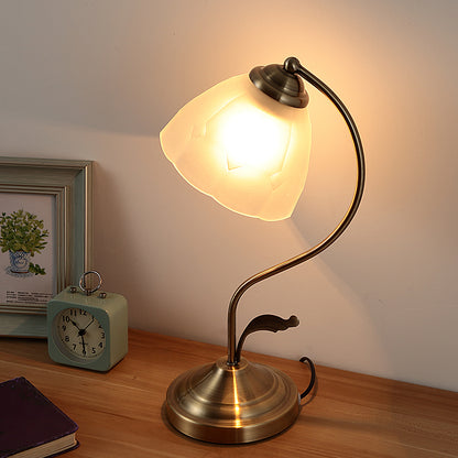 Riviera Wood and Glass Table Lamp / Blue lampshade with 9W tricolo / Remote control switch / 220V US