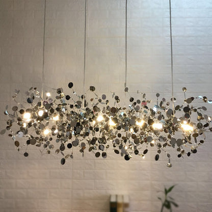Sylvan Leaf Stainless Steel Pendant Light / Luo color / White light
