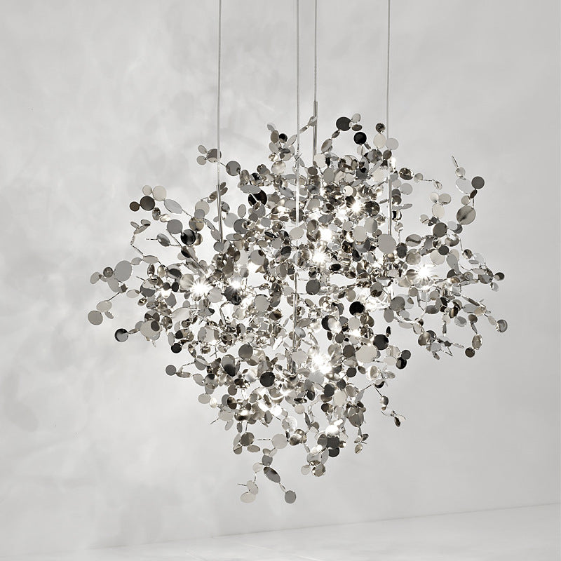 Sylvan Leaf Stainless Steel Pendant Light / Gold / White light