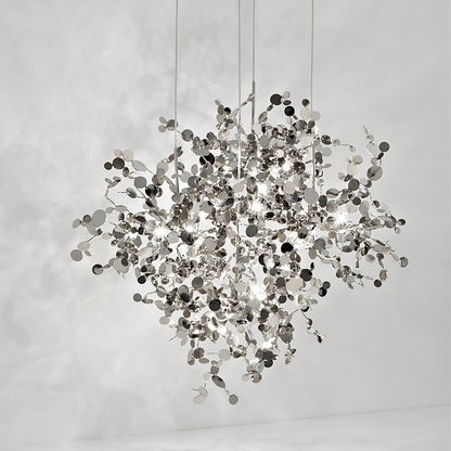 Sylvan Leaf Stainless Steel Pendant Light / Gold / White light