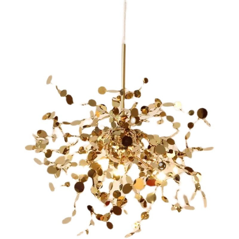 Sylvan Leaf Stainless Steel Pendant Light