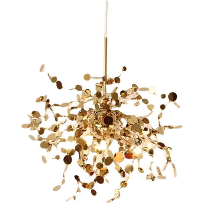 Sylvan Leaf Stainless Steel Pendant Light