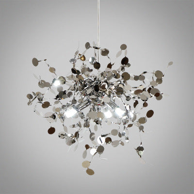 Sylvan Leaf Stainless Steel Pendant Light / Gold / 3color dimming